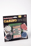 Casino playing cards, with 24 chips.